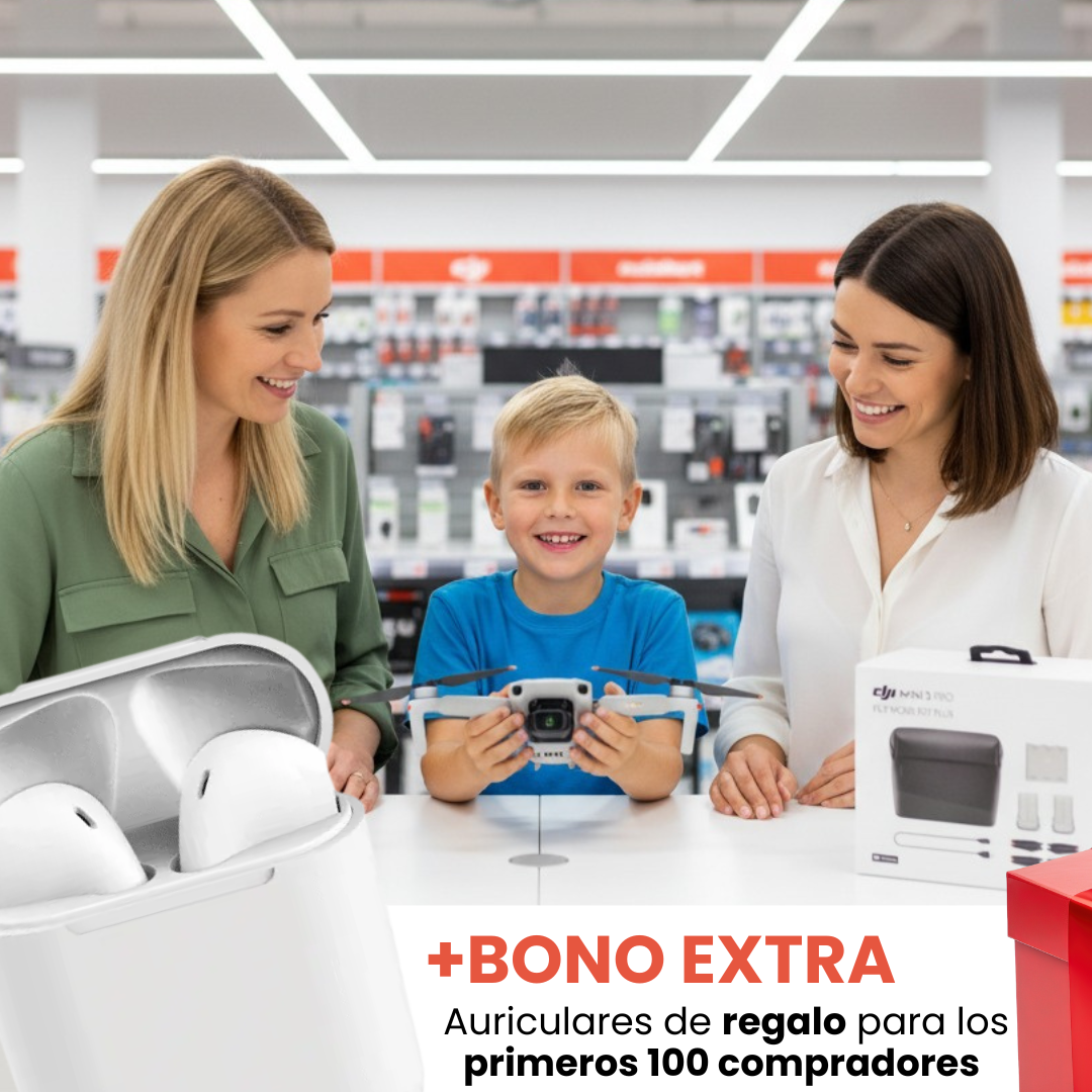 DJI Mini 3 Pro - Dron Mini con Mando a distancia y cámara, ligero y plegable con vídeo 4K HDR 🎁 + BONO EXTRA 🎁